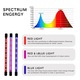 Lampa UV full spectrum pentru cresterea plantelor cu 4 picioare flexibile,40 w, temporizator, 9 trepte intensitate
