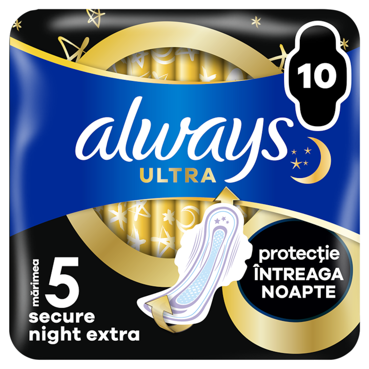 Absorbante Always Ultra Secure Night Extra, 10 buc