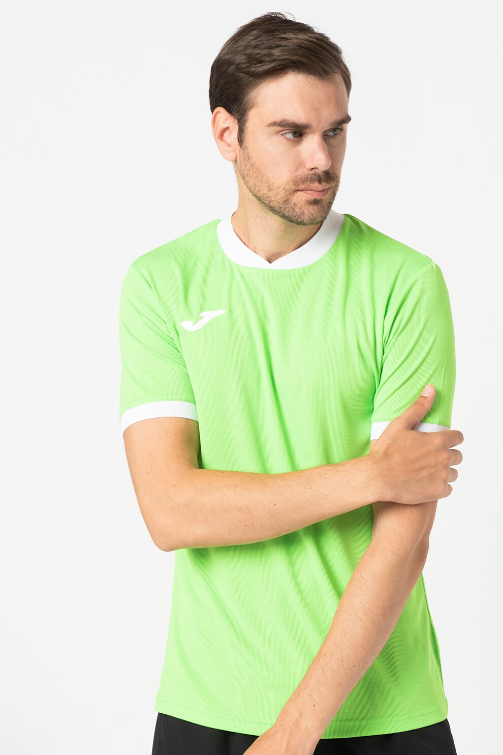 Joma, Tricou pentru tenis Open III, Verde neon/Alb