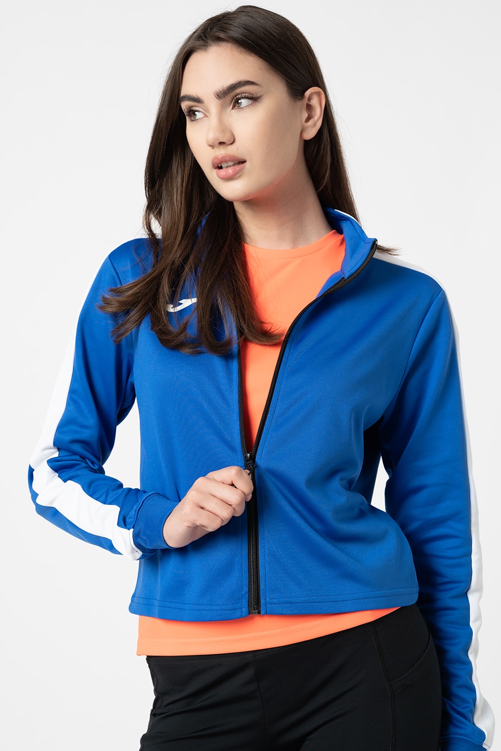 Joma, Jacheta de trening cu fermoar pentru tenis Torneo, albastru royal, alb