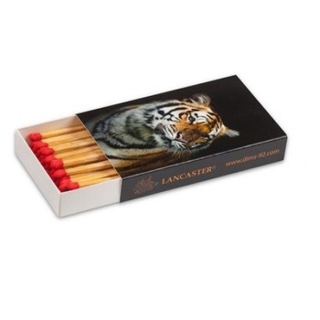 Chibrituri din Lemn, Tigr, 80 Bete/Cutie, Lancaster, SM009, 11/6 cm Chibrituri din Lemn, Tigr, 80 Bete/Cutie, Lancaster, SM009, 11/6 cm