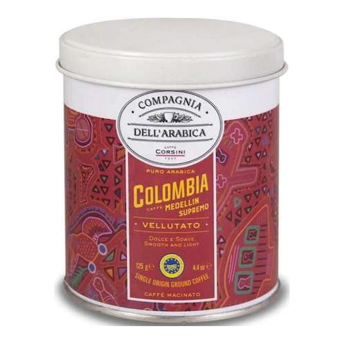 Cafea macinata Compagnia Dell'arabica Colombia, cutie metal, 125g