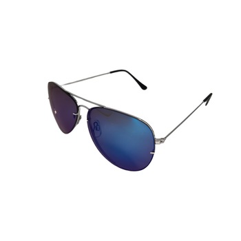 Ochelari de soare model Aviator, Q2034, unisex, oglinda, albastru