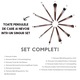 Set 11 pensule machiaj, Judios®, maner lemn, makeup profesional/ incepatori, ghid pentru machiaj, manual utilizare si recomandari in limba romana, pensula sprancene, pensula iluminator, pensula pudra, pensule capete duble, Maro