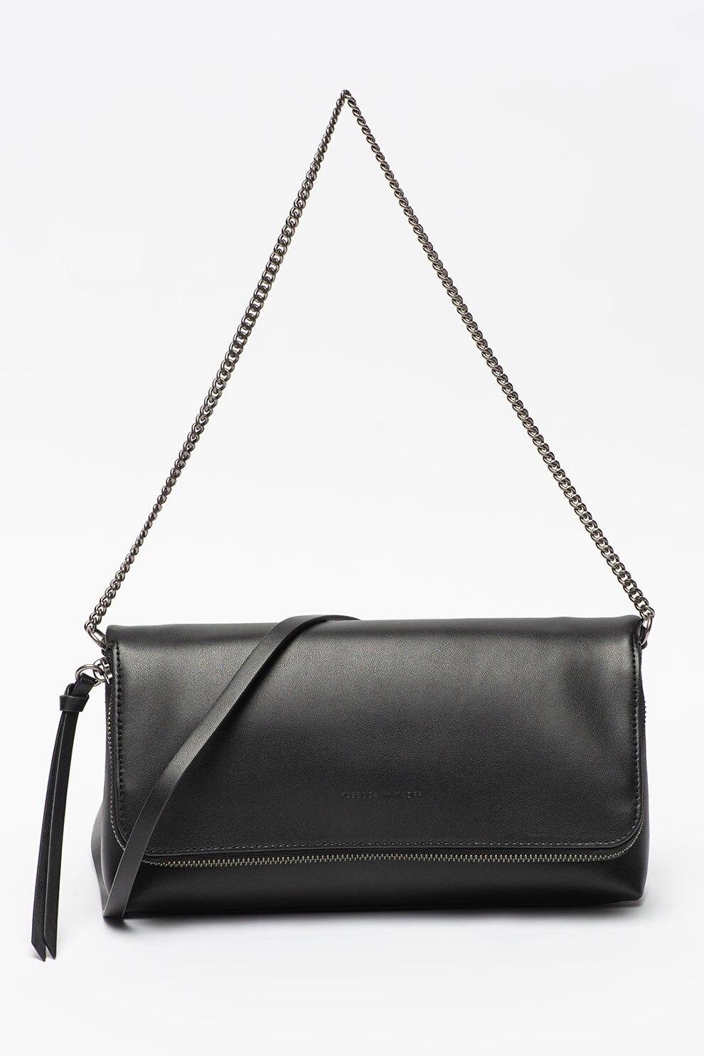 Rebecca Minkoff, Geanta de piele cu bareta detasabila de umar Date, Negru