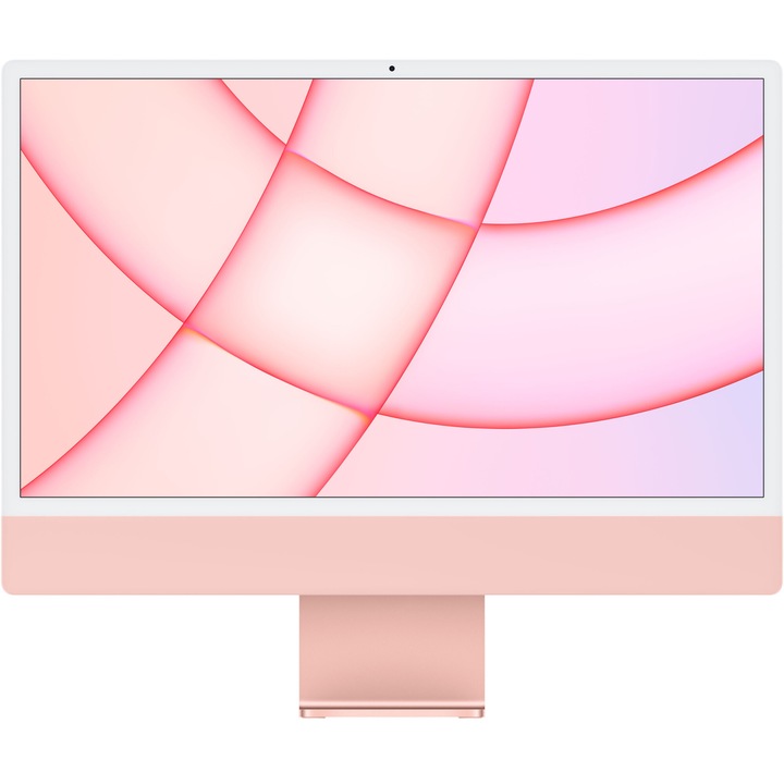 Sistem Desktop PC iMac 24" (2021) cu procesor Apple M1, 24", Retina 4.5K, 8GB, 512GB SSD, 8-core GPU, Pink, RO KB