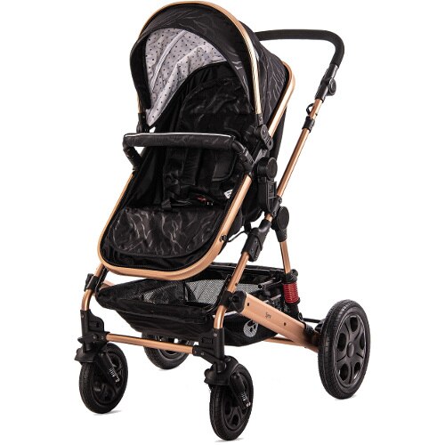 Carucior Lorelli 3 in 1 Lora cu Cosulet Auto Inclus, Colectia 2021, Luxe Black
