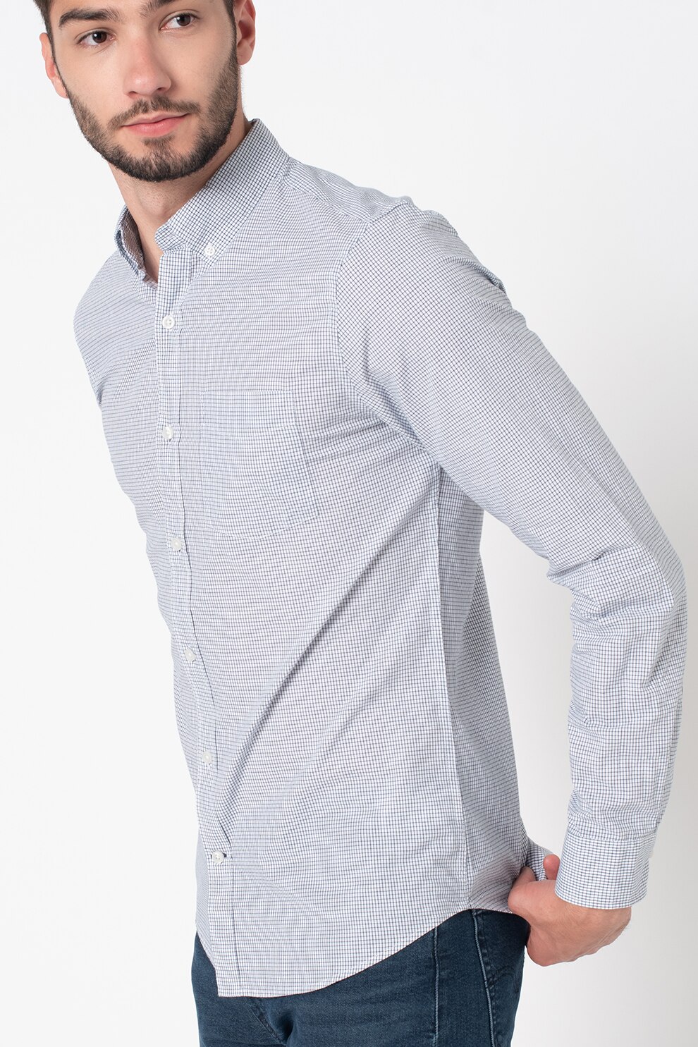 GAP, Camasa cu buzunar pe piept, Bleumarin inchis, XL