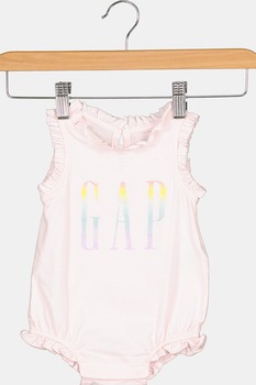 GAP, Salopeta cu imprimeu logo, Roz pastel/galben/verde menta, 50 CM Standard GAP, Salopeta cu imprimeu logo, Roz pastel/galben/verde menta, 50 CM Standard