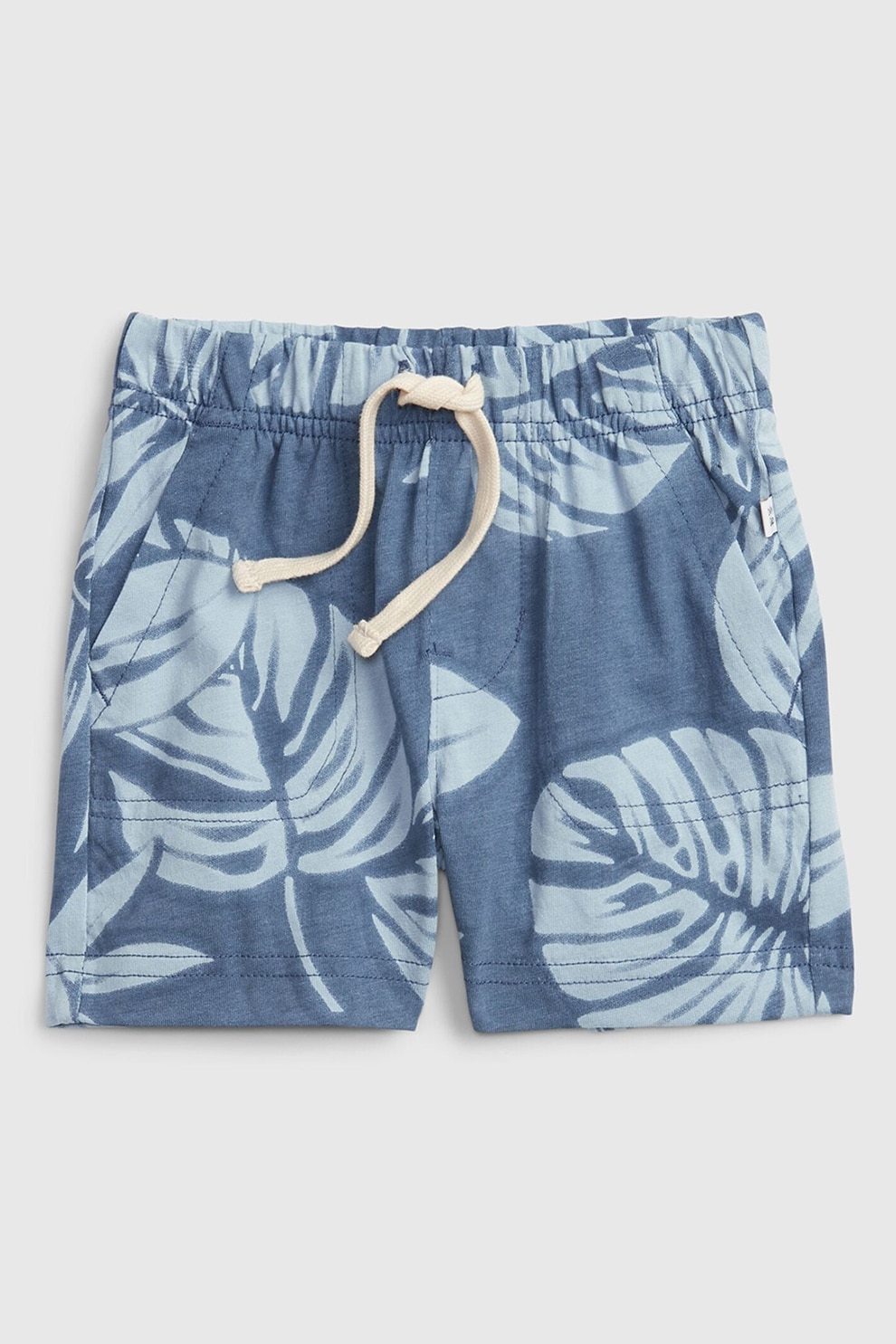 GAP, Pantaloni scurti de bumbac organic cu imprimeu, Albastru