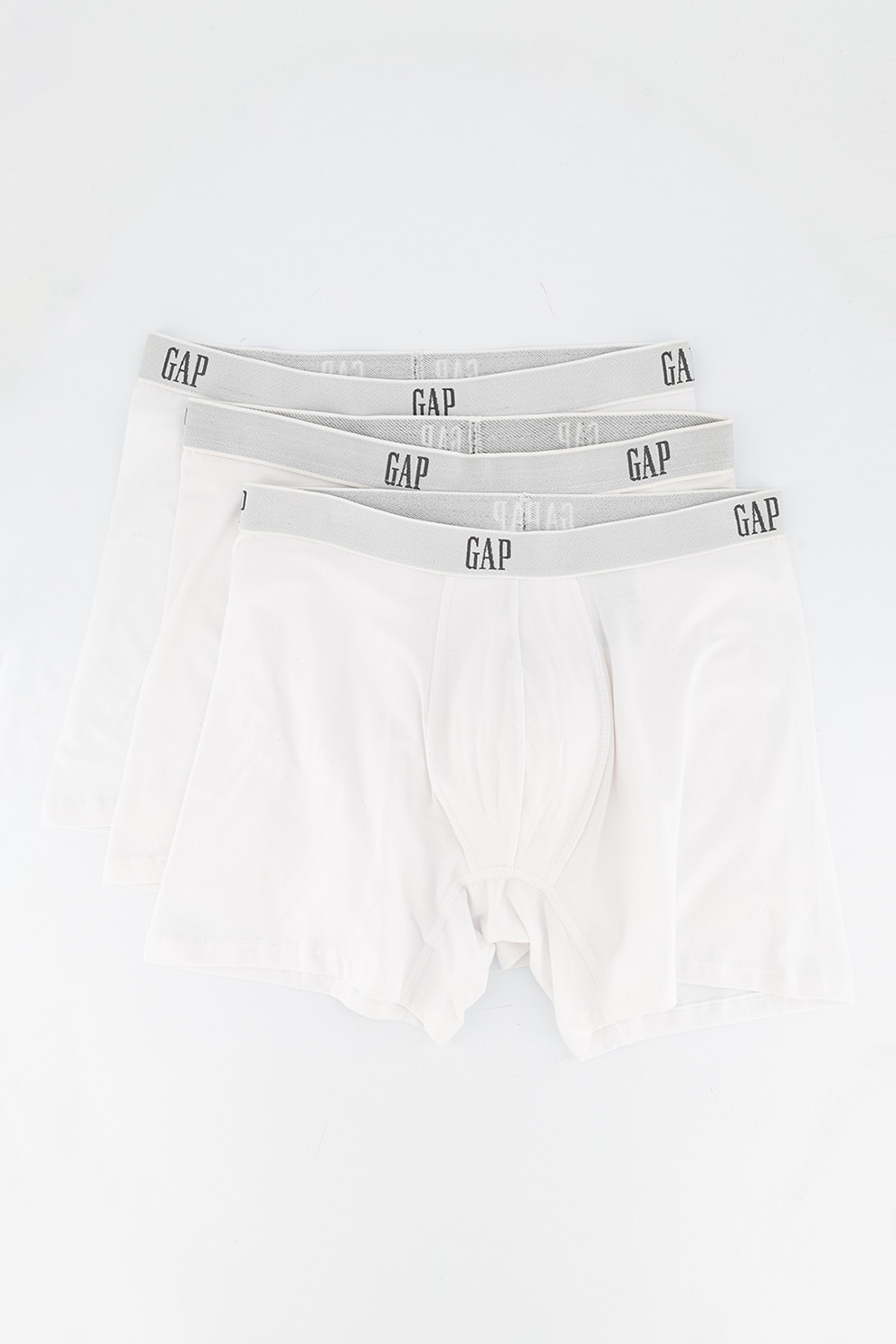 GAP, Set de boxeri cu banda in talie - 3 perechi, Alb