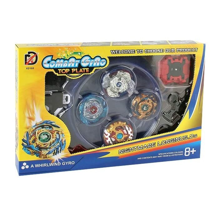 Pachet Bey Battle Gyro Burst Battle Attack Evolution, 4x Burst, 2x Lansatoare, 1x Arena, 4x Stickere, Plastic, Multicolor