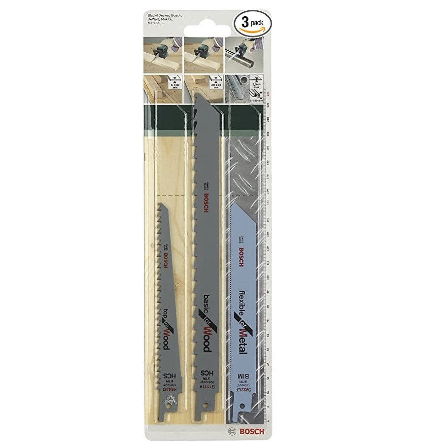 Set 3 panze fierastrau sabie, Bosch, taiere lemn si metal (hobby)