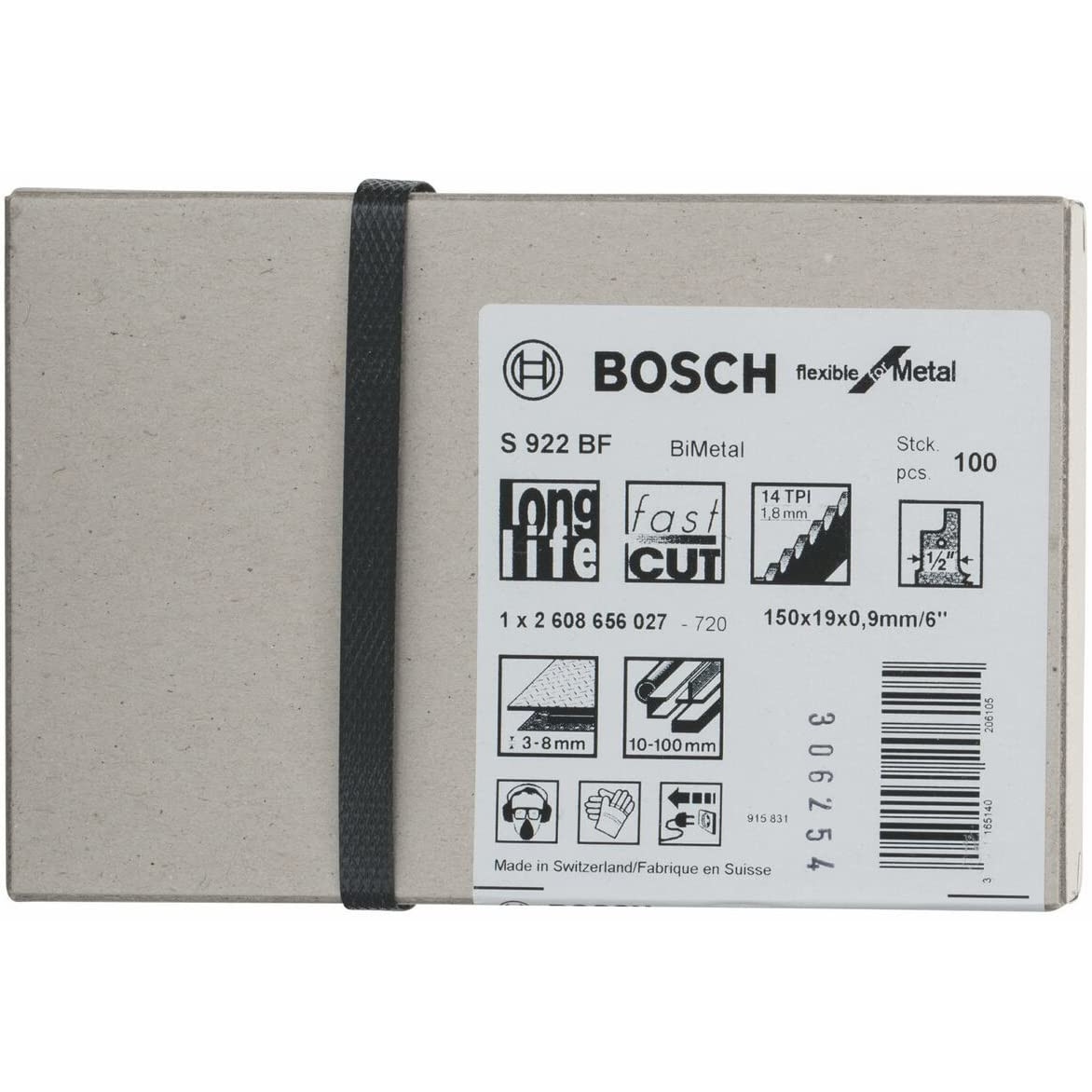 Set 100 panze fierastrau sabie, Bosch S922BF Flexible for Metal