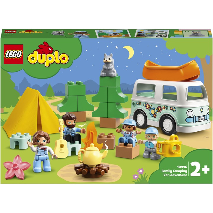 LEGO DUPLO Town - Приключение със семеен кемпер 10946, 30 части