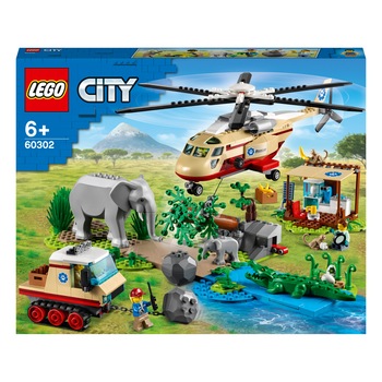 LEGO City - Operatiune de salvare a animalelor salbatice 60302, 525 piese LEGO City - Operatiune de salvare a animalelor salbatice 60302, 525 piese