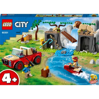 LEGO City - Masina de teren pentru salvarea animalelor salbatice 60301, 157 piese LEGO City - Masina de teren pentru salvarea animalelor salbatice 60301, 157 piese