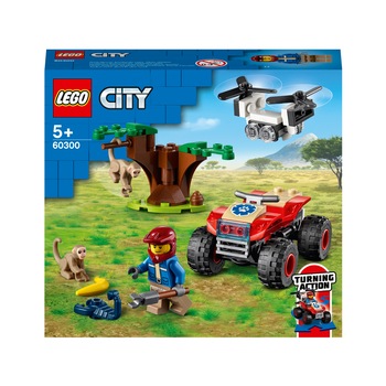 LEGO City - ATV de salvare a animalelor salbatice 60300, 74 piese LEGO City - ATV de salvare a animalelor salbatice 60300, 74 piese