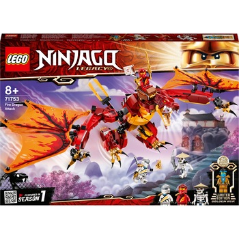 LEGO NINJAGO - Legacy Atacul Dragonului de Foc 71753, 563 piese LEGO NINJAGO - Legacy Atacul Dragonului de Foc 71753, 563 piese