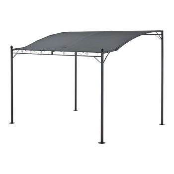 Pergola Teresina DG, en.casa, 300 x 250 cm, otel/poliester, gri inchis Pergola Teresina DG, en.casa, 300 x 250 cm, otel/poliester, gri inchis