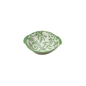 Set 4 boluri servire Koopman-Excellent Houseware, ceramica, 100ml, 9X9X4 cm, alb/verde Set 4 boluri servire Koopman-Excellent Houseware, ceramica, 100ml, 9X9X4 cm, alb/verde