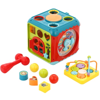 Cub cu activitati M-Toys 6 in 1 Cub cu activitati M-Toys 6 in 1