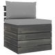 Canapea gradina din paleti vidaXL, 4 locuri, cu perne, lemn masiv pin, 60 x 65 x 71.5 cm, 33.55 kg 3061744