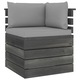 Canapea gradina din paleti vidaXL, 4 locuri, cu perne, lemn masiv pin, 60 x 65 x 71.5 cm, 33.55 kg 3061744
