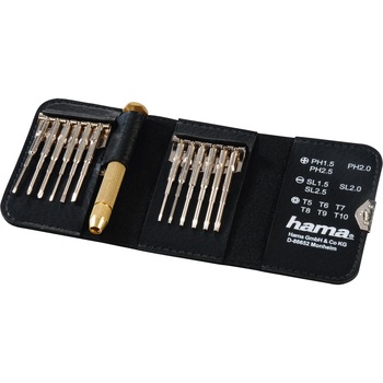 Set 14 surubelnite Hama Mini 00039694, maner solid, 3 capete cu crestatura, 3 capete ingropate, 6 capete dinamometrice Set 14 surubelnite Hama Mini 00039694, maner solid, 3 capete cu crestatura, 3 capete ingropate, 6 capete dinamometrice
