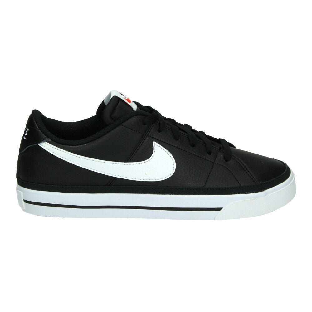 Pantofi sport Nike Court Legacy din piele, Negru/Alb