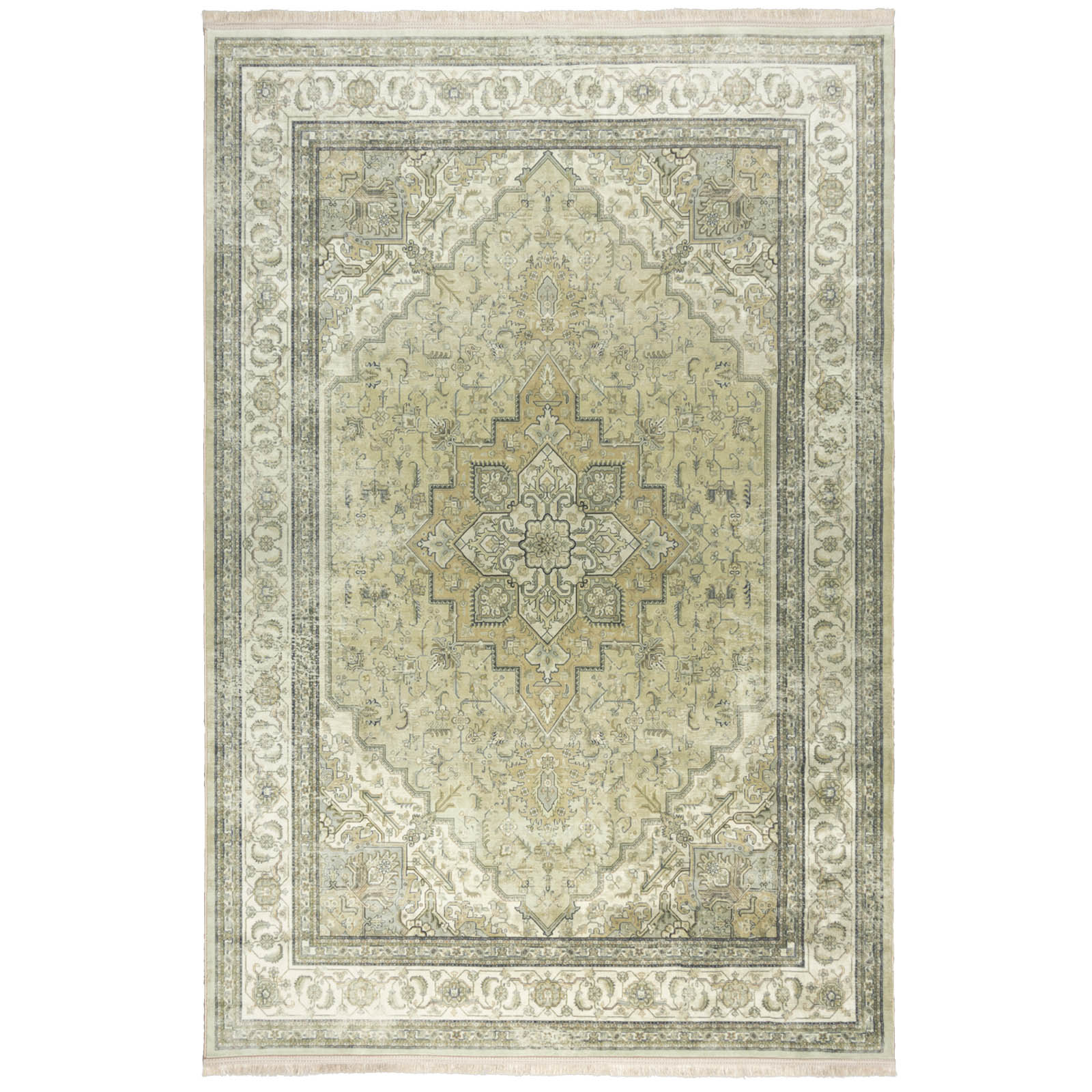Covor EuCarpet 100626B1 Dimensiune 150x225 cm Design Vintage Verde