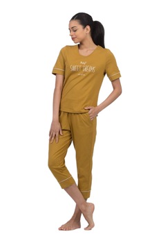 Pijamale dama, Andu, model Sweet Dreams, Mustar Pijamale dama, Andu, model Sweet Dreams, Mustar