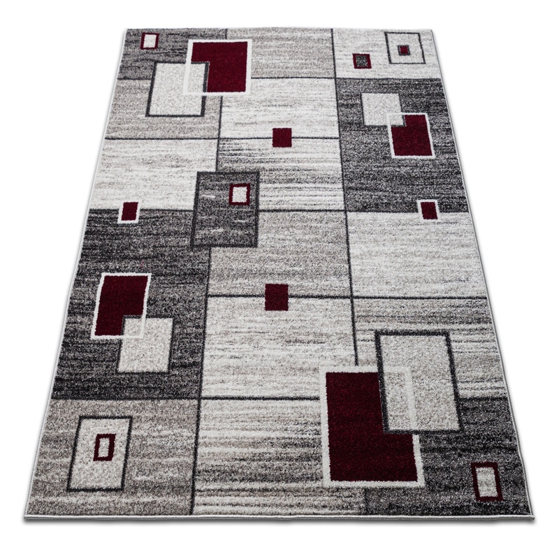 Covor PRATO 200 x 300 30451 0264 Rosu/Gri Inchis