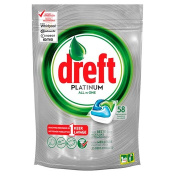 Detergent capsule pentru masina de spalat vase Dreft Platinum 58 spalari Detergent capsule pentru masina de spalat vase Dreft Platinum 58 spalari
