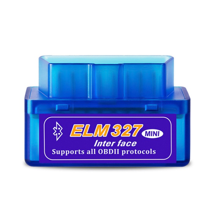 Mini ELM327 autótesztelő, Bluetooth, OBD2, kék