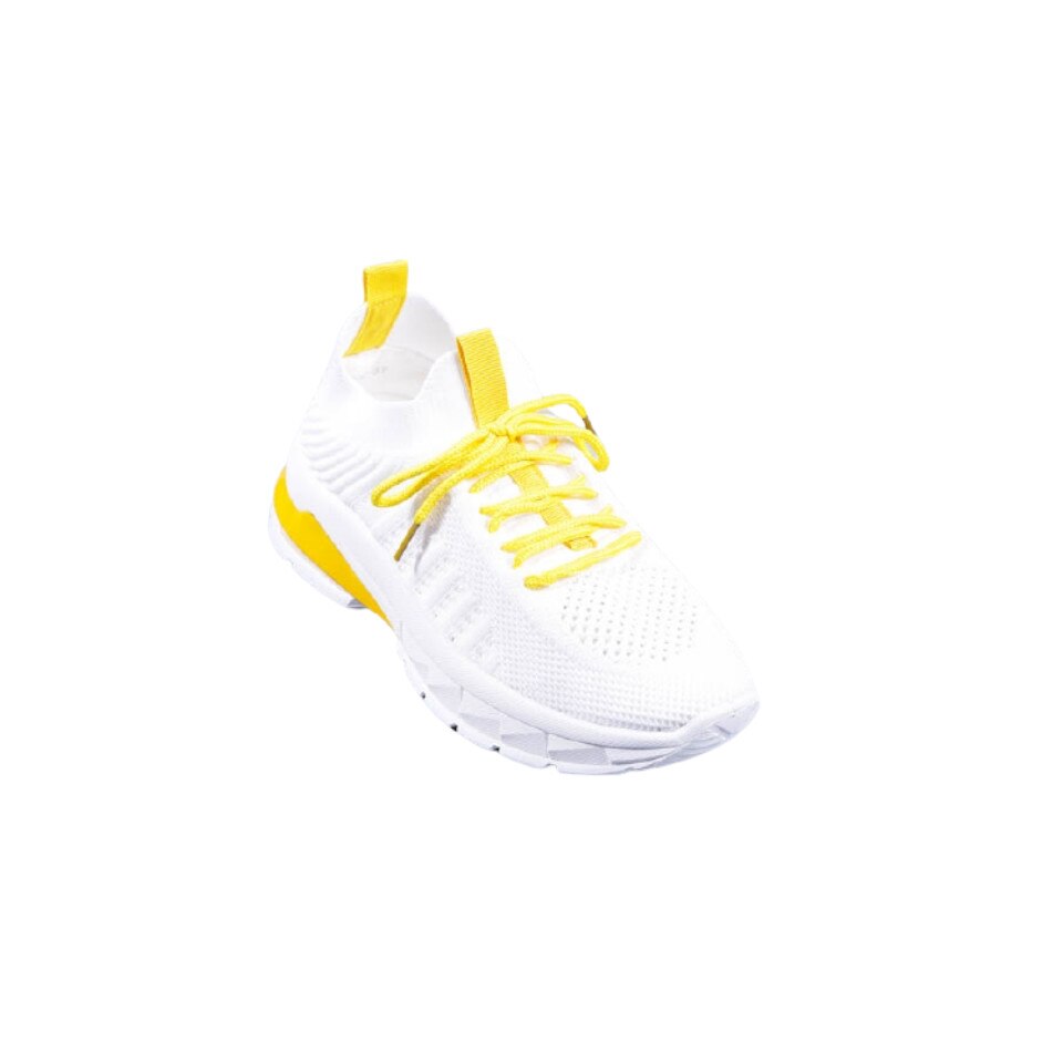Pantofi sport dama Coralia, M-F-3230, Alb/Galben