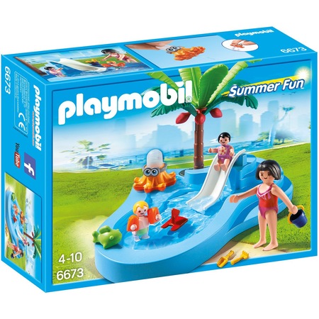 Joc Playmobil Summer FunWater Park, Piscina pentru copii cu tobogan