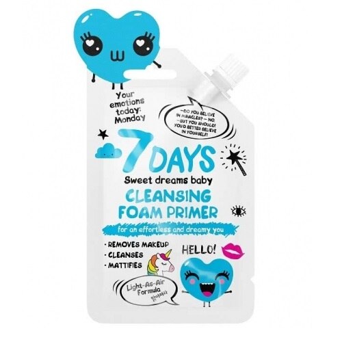 Spuma demachiere 7 Days, Extract de zmeura, mure, afine, coacaz negru, 25 g