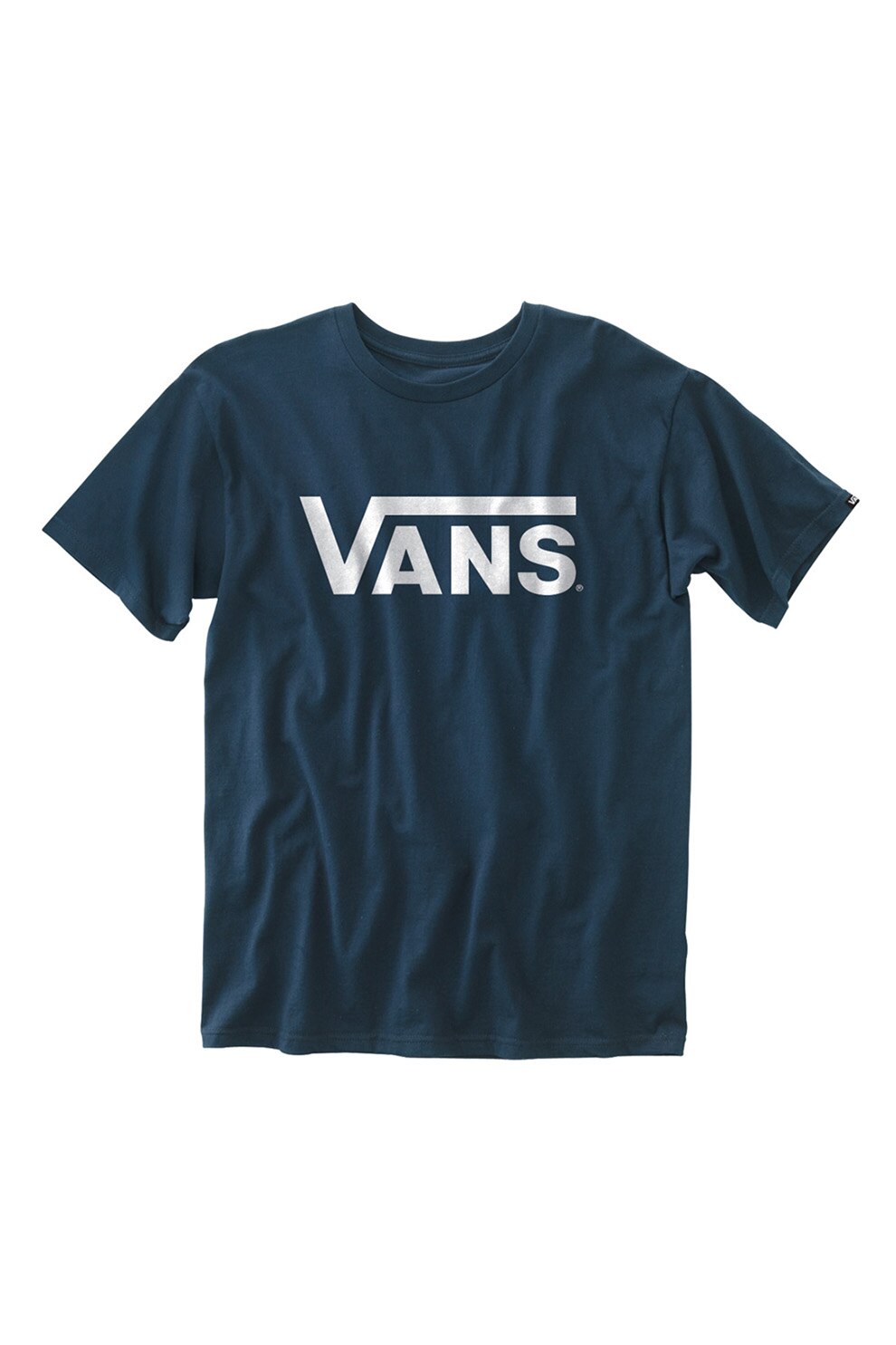 Vans, Tricou cu imprimeu logo Classic, Albastru petrol/Alb