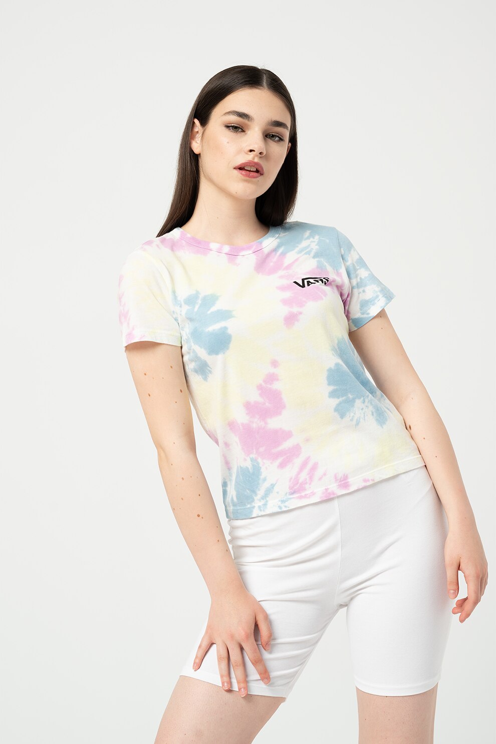Vans, Tricou crop cu imprimeu, Multicolora