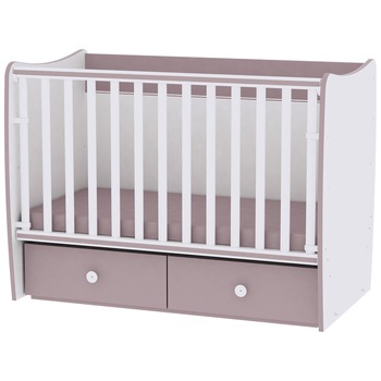 Patut balansoar Lorelli Matrix White Cappuccino, 60 x 120 cm, transformabil, Alb/Roz Patut balansoar Lorelli Matrix White Cappuccino, 60 x 120 cm, transformabil, Alb/Roz