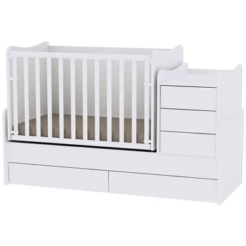 Mobilier transformabil 0-7 Ani, Lorelli Classic, Maxi Plus, White, Alb Mobilier transformabil 0-7 Ani, Lorelli Classic, Maxi Plus, White, Alb