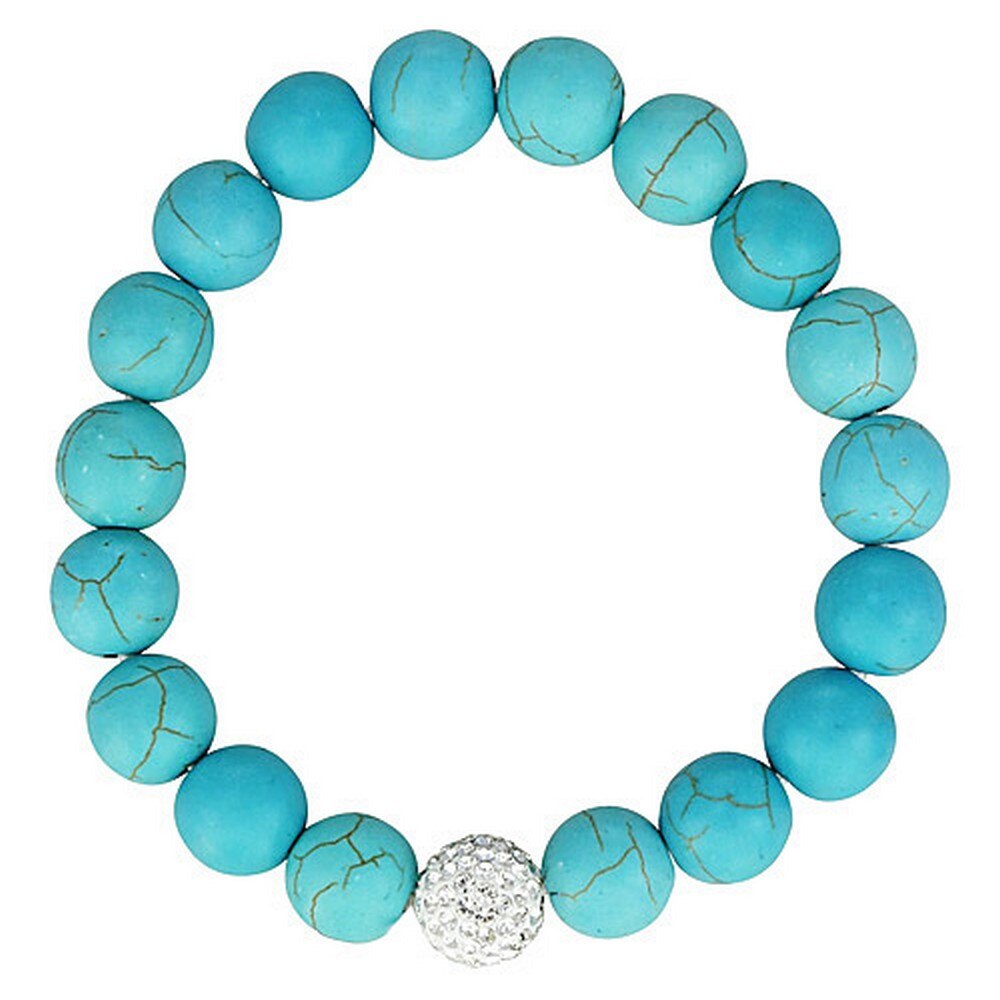Bratara elastica, cu pietre Turcoaz de 10mm