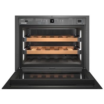 Vitrina de vinuri incorporabila Liebherr Premium WKEgw 582, Clasa A+, Display LCD cu comenzi touch, 46 l, 18 sticle Bordeaux Vitrina de vinuri incorporabila Liebherr Premium WKEgw 582, Clasa A+, Display LCD cu comenzi touch, 46 l, 18 sticle Bordeaux