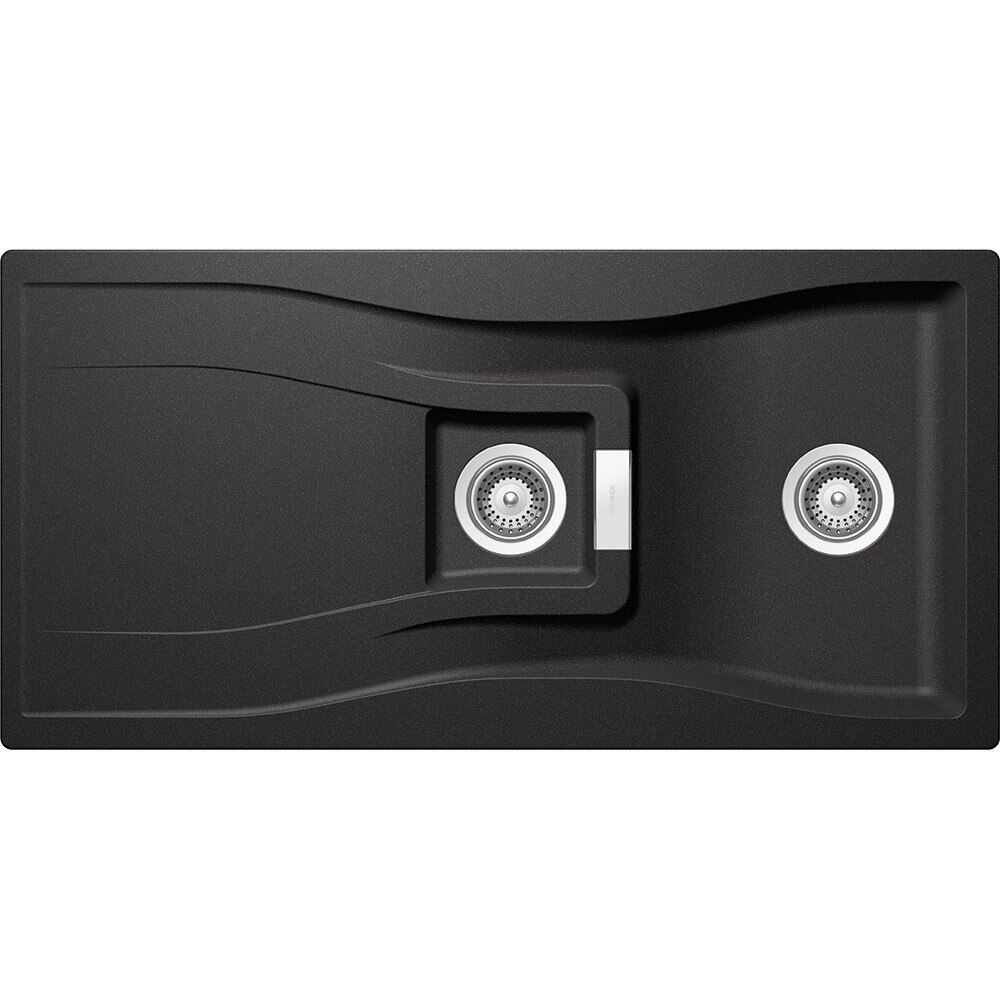 Chiuveta granit Schock Waterfall D-150 Stone, 1000 x 500 mm, adancime cuva 184 mm, reversibila, montare pe blat