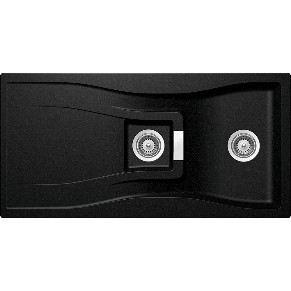 Chiuveta granit Schock Waterfall D-150 Magma, 1000 x 500 mm, adancime cuva 184 mm, reversibila, montare pe blat