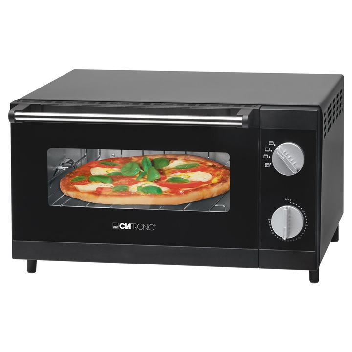 Clatronic MPO 3520 pizzasütő, 900W, 12L, Fekete