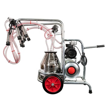 Aparat de muls vaci EMT cu 2 posturi si 1 bidon inox, 25 litri Aparat de muls vaci EMT cu 2 posturi si 1 bidon inox, 25 litri