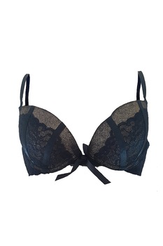 Sutien dama Party, negru/auriu, 75B, cu efect push-up Sutien dama Party, negru/auriu, 75B, cu efect push-up