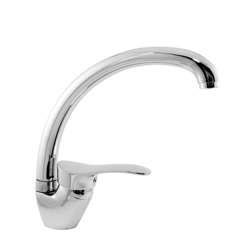 Baterie de bucatarie, Smack, 8047P, teava inalta, inaltime 250 mm, alama, crom, racorduri flex 1/2